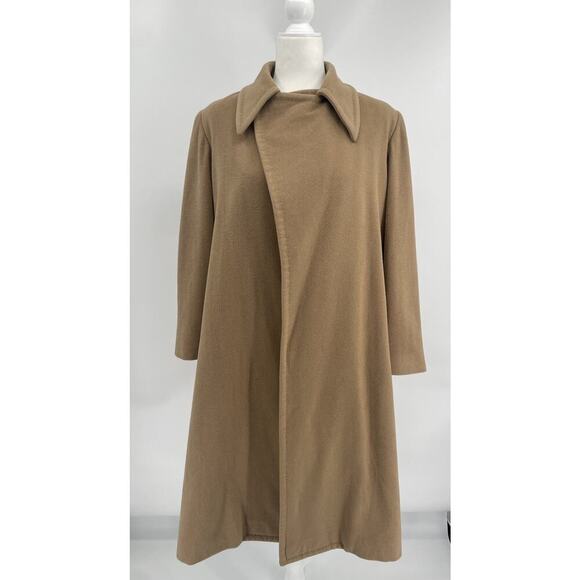 Ralph Lauren Purple Label 100% Cashmere Wrap Coat Runway Belted Long Camel Tan 6 - Picture 13 of 16